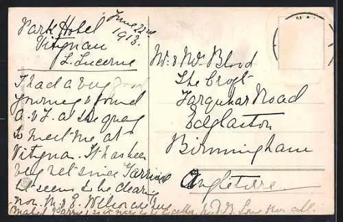 AK Vitznau, Ortsansicht mit See