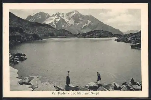 AK Medel, Val Medel, Lac blau mit Scopi