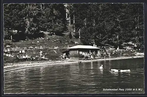 AK Pany, Schwimmbad mit Badegästen