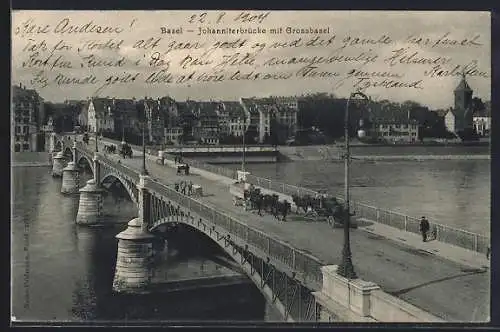 AK Basel, Johanniterbrücke mit Grossbasel