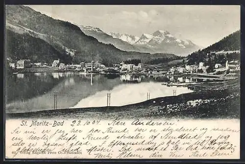 AK St. Moritz-Bad, Ortsansicht mit Bad
