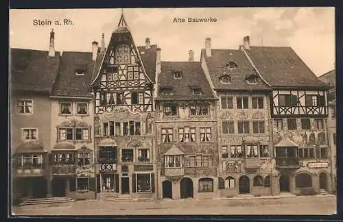 AK Stein a. Rhein, Alte Bauwerke im Fachwerkstil