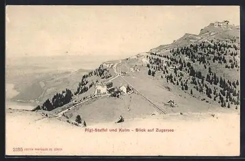 AK Rigi Staffel-Kulm, Blick auf Zugersee