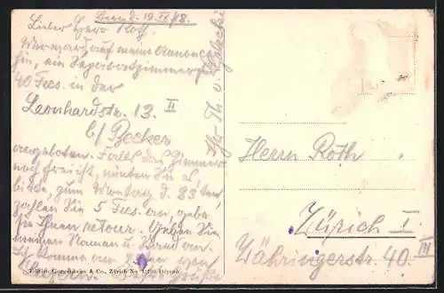AK Bern, Ortsansicht und das Münster