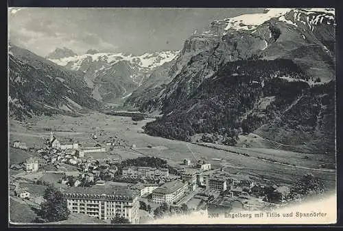 AK Engelberg, Ortsansicht mit Titlis und Spannörter