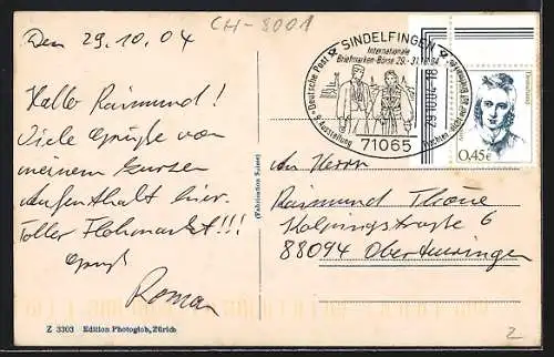 AK Zürich, Stadthausarkaden mit Urania