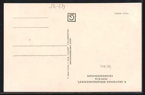 AK Wien, X. Deutsches Bundessängerfest, Fahnenschwinger im Festzug