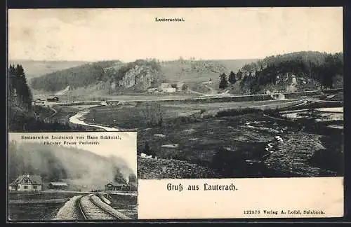 AK Lauterach / Ehingen, Restaurant von Hans Schächtl, Lauterachtal