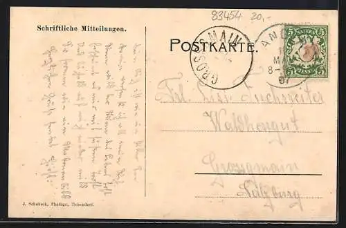 AK Anger / Högl, Gasthof zur Post, Strassenpartie mit Blick zur Kirche