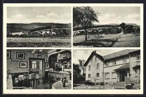 AK Hardt /Westerwald, Restaurant Erholung von K. Oeftring, Ortsansicht