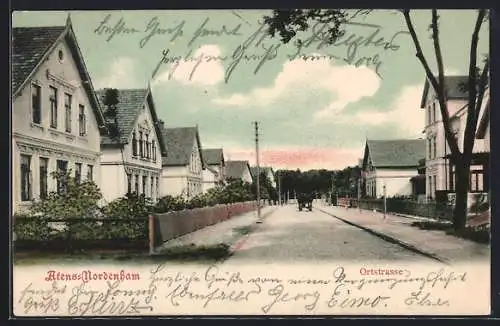 AK Atens-Nordenham, Blick in die Ortstrasse