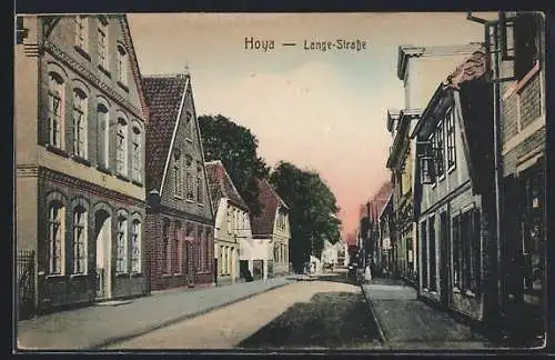 AK Hoya / Weser, Partie an der Lange Strasse
