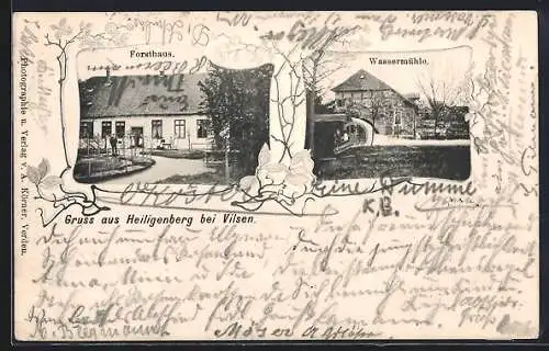 AK Heiligenberg / Vilsen, Forsthaus, Wassermühle