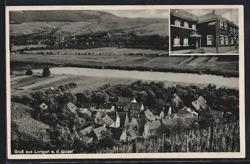 AK Longen a. d. Mosel, Gasthaus Morgen, Ortsansicht