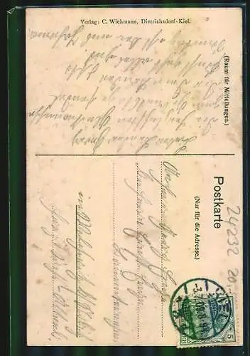 AK Schönkirchen i. H., Garten-Rrstaurant, Gildehaus, Diele