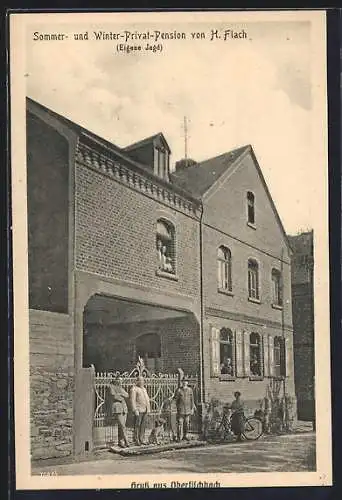 AK Oberfischbach / Katzenelnbogen, Hotel-Pension H. Flach, Eigene Jagd