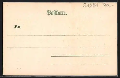 Lithographie Lauenburg a. d. Elbe, Partie an der Landungsbrücke, Teilansicht von der Elbe aus