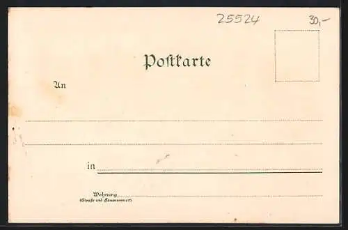 Lithographie Itzehoe, Gasthaus Eichthal, Gasthaus zur alten Apotheke, Post