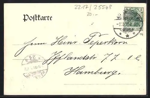 AK Kellinghusen, Mathildenstrasse, Partien in der Schulstrasse