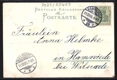 AK Halstenbek, Arbeiter in den Baumschulen beim Birkensäen, Schulstrasse
