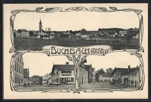 AK Buchbach / Oberbayern, Gesamtansicht, Strassenpartien