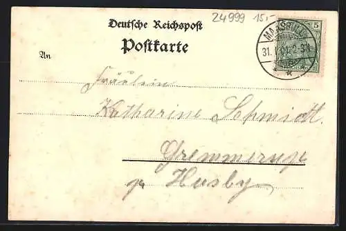 AK Wees, Hans Andresen`s Gasthof, Meierei mit Dorfstrasse