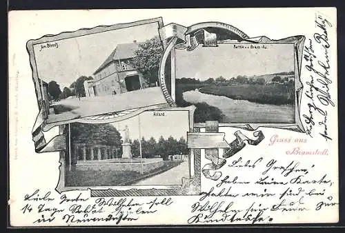 AK Bramstedt / Holstein, Roland, Partie am Bleeck u. an der Bram-Au