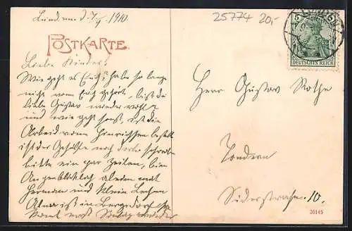 AK Lunden, Partie in der Wilhelmstrasse