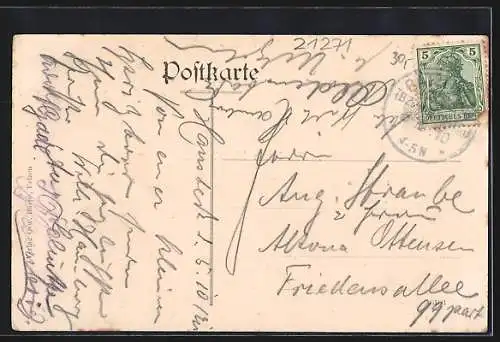 AK Hanstedt / Uelzen, Meyer`s Gasthaus, Hofb. Ahrens, Molkerei und Hofb. Perau