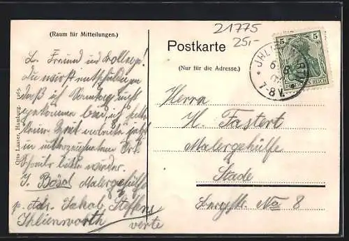 AK Ihlienworth, Gasthaus von Heinrich Kopf, Strassenpartie