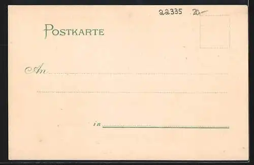 Lithographie Hamburg-Fuhlsbüttel, Landhaus Zum grünen Jäger