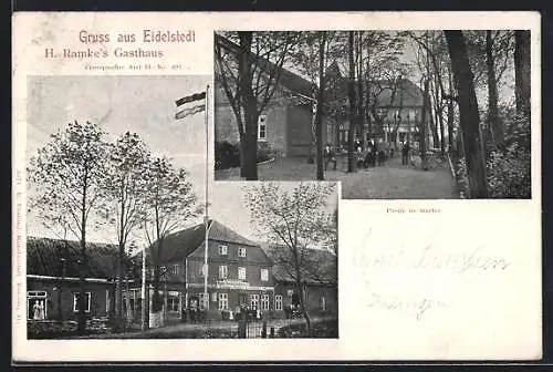 AK Hamburg-Eidelstedt, H. Ramke`s Gasthaus mit Partie aus dem Garten