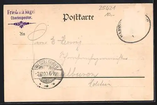 AK Pinneberg, Bahnhofs-Hotel mit Garten