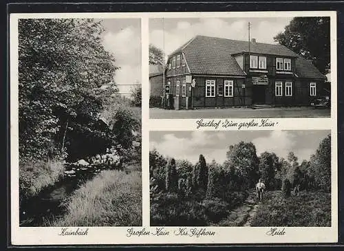 AK Grosser Kain / Dedelstorf, Gasthof Zum grossen Kain, Heide, Kainbach