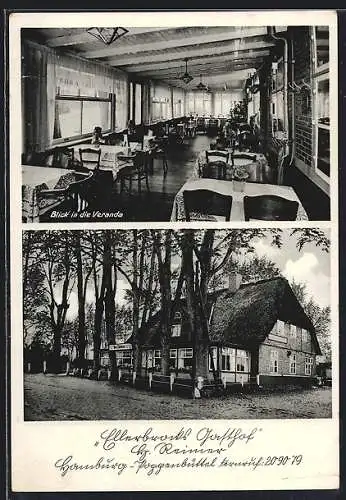 AK Hamburg-Poppenbüttel, Ellerbrock`s Gasthof, Bes. Reimer