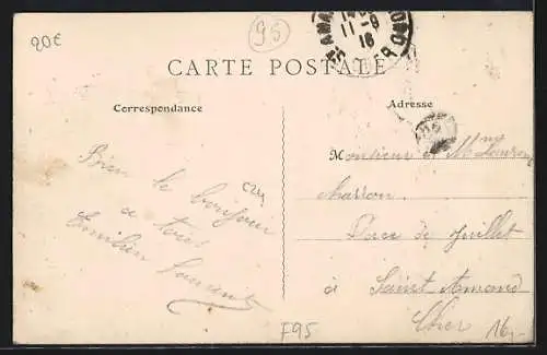 AK Pierrelaye, Passage à niveau et Rue d`Eragny