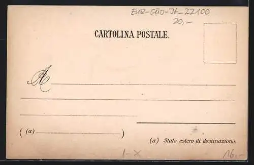 Lithographie Como, Panorama, Cattedrale, Wappen