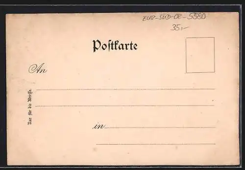 Lithographie Tamsweg, Fleischhauerei und Gasthaus von J. Ebl