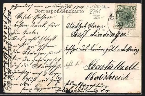 AK Pöls, Handlung d. Rudolf Engl, Volksschule, Sensenwerk, Kirche, Ortsansicht