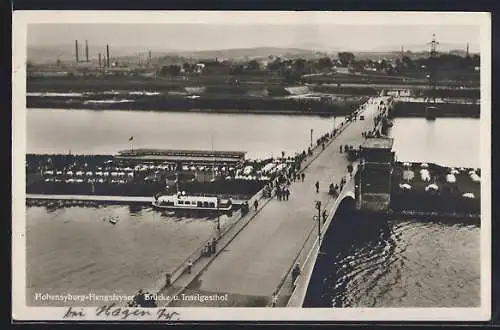 AK Hohensyburg-Hengsteysee, Brücke und Inselgasthof