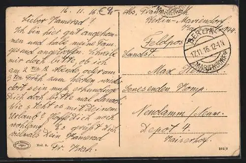 AK Berlin-Mariendorf, Rathausplatz mit Kaiserstrasse