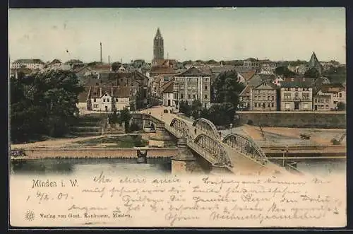 AK Minden i. W., Blick auf die Ortschaft