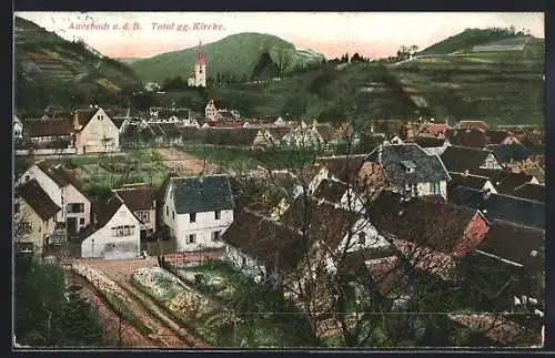 AK Auerbach / Hessen, Totalansicht mit Kirche