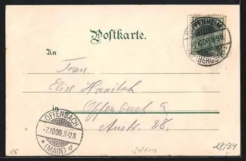 AK Heppenheim / Bergstrasse, Ansich der Starkenburg