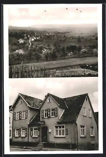 AK Hösslinsülz, Gasthaus zur Linde v. Rösle Clapier, Totalansicht