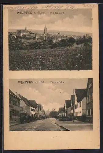 AK Wimpfen a. Berg, Partie in der Hauptstrasse, Totalansicht