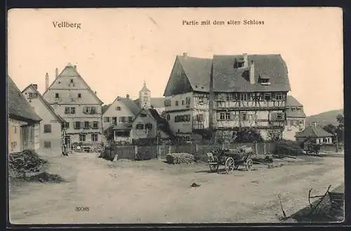 AK Vellberg, Strassenpartie am alten Schloss