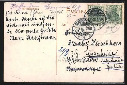 Lithographie Adelsheim, St. Jakobs Kirche, alter Schlossturm, Electrizitätswerk, Ortsansicht