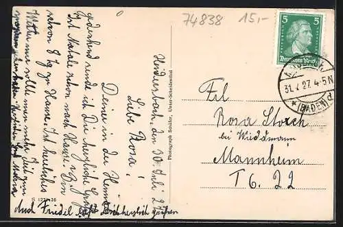 AK Heidersbach / Baden, Gasthaus zum Löwen v. Emil Rhein, Totalansicht