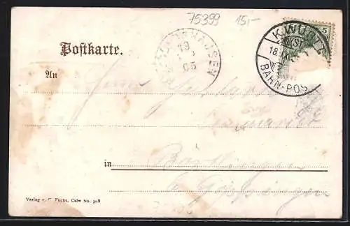 AK Unterreichenbach, Gasthof zum Hirsch, Pferdekutsche